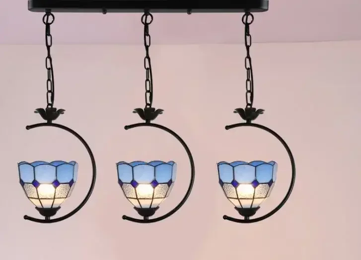 

Mediterranean single head balcony small chandelier creative personality American simple corridor aisle entrance lighting
