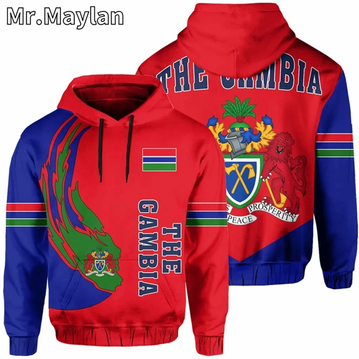 

AFRICAN HOODIE Country GAMBIA Flag 3D Printed Unisex Hoodies Men/Women Streetwear Zip Pullover Casual Jacket Tracksuits W-12300