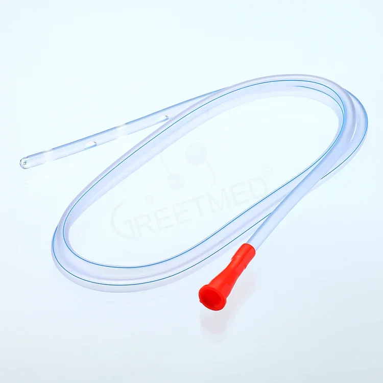 Disposable medical grade pvc material fr6-fr24 feeding duodenal ryles pvc silicone stomach tube