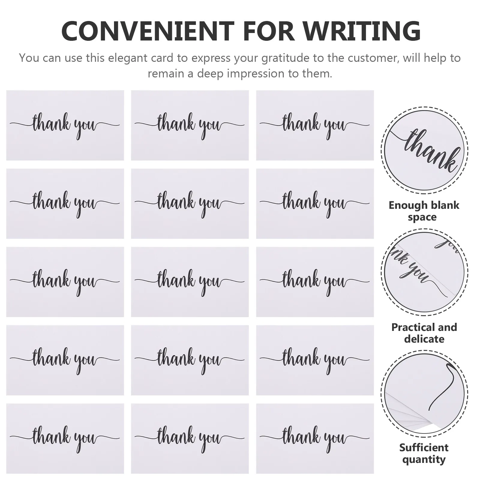 

150 шт. маленьких благодарственных открыток для розничных магазинов, премиум-качество, из мелованной бумаги, удобные для письма, для пекарен, бутиков, оптом