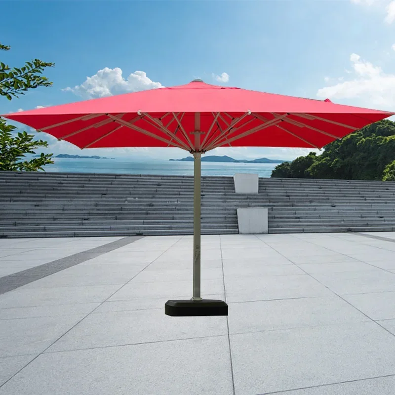 Huge square outdoor patio umbrella windproof garden furniture center parasol