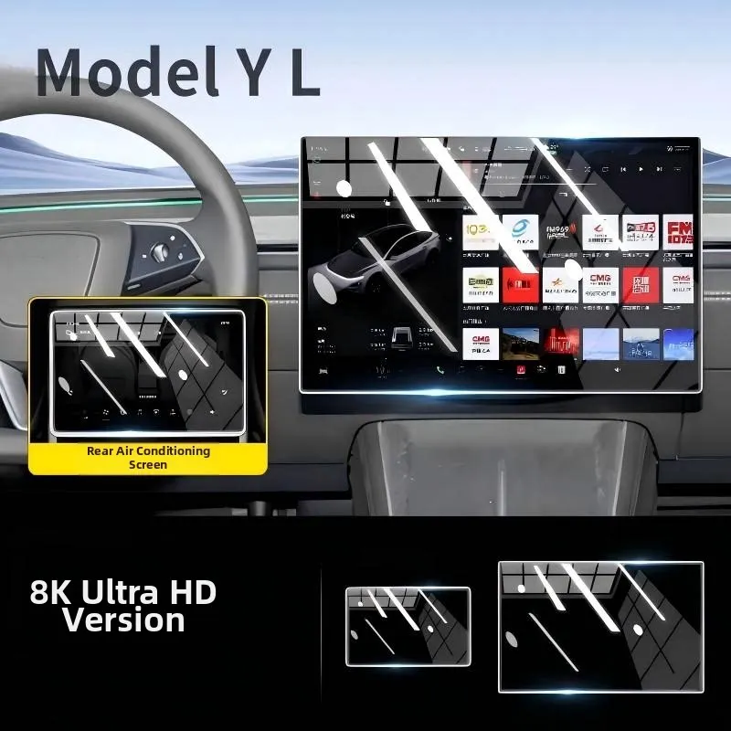 

For Tesla model YL 2026 16 Inch Tempered Glass Screen Protector HD Center Control Film Installation tool Touch Screen Protector