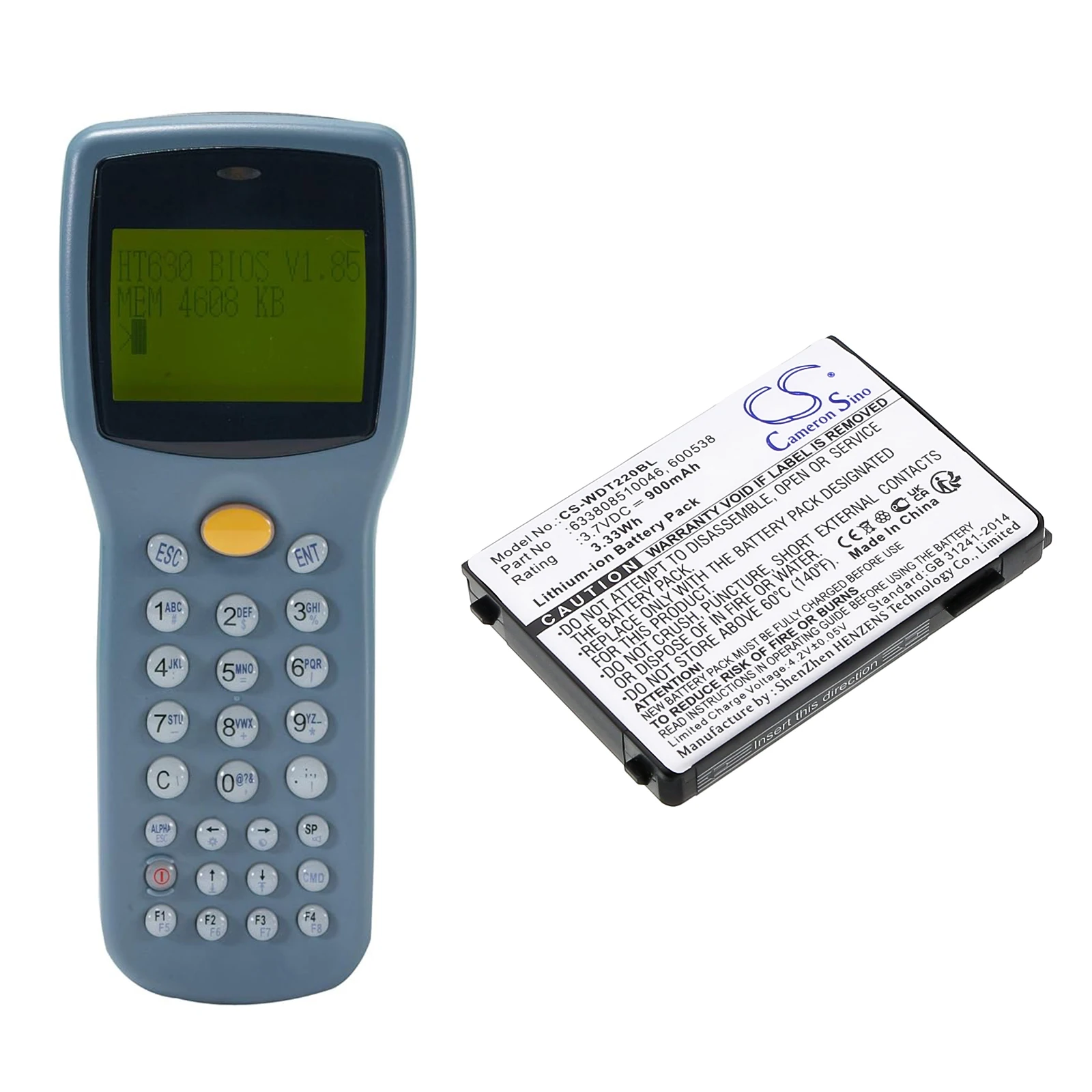 Barcode Scanner Battery For Datalogic/PSC Falcon PDT,PT40,For Unitech HT630,HT650,PT630,PT630D,PT650,For Wasp RS-232,WDT2200
