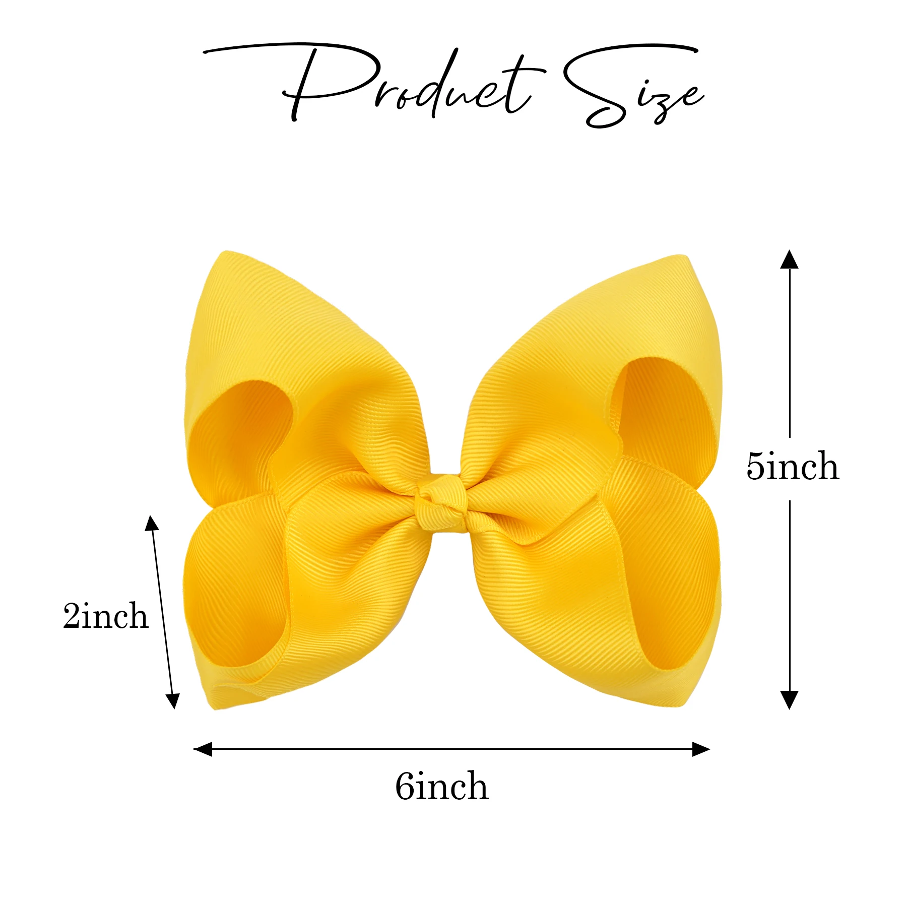 Cor sólida Handmade Clipes de cabelo para meninas, Grosgrain Ribbon Bows, presilhas grandes, Hairpins infantis, acessórios para cabelo, bonito, 6 ", 2pcs por lote