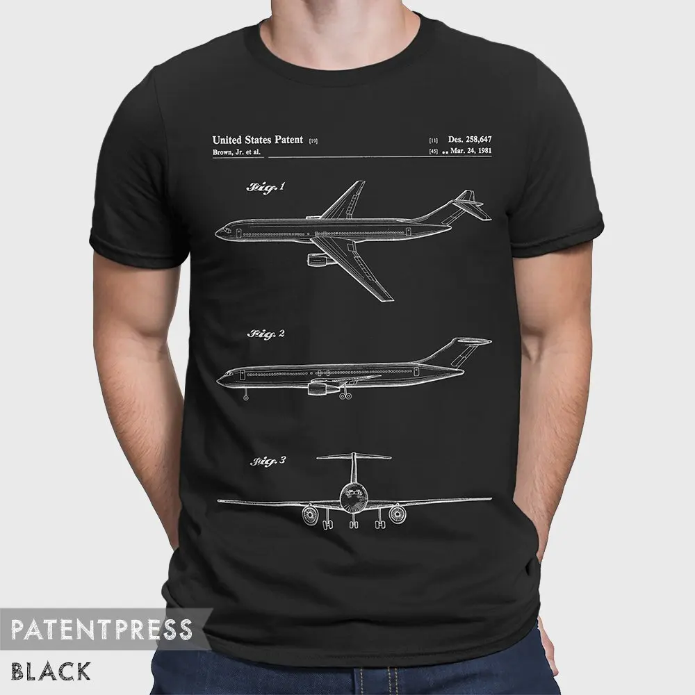 Boeing 777 Patent T Shirt Commercial Pilot For New Airplane Flight Crew Aviation Engineer P182