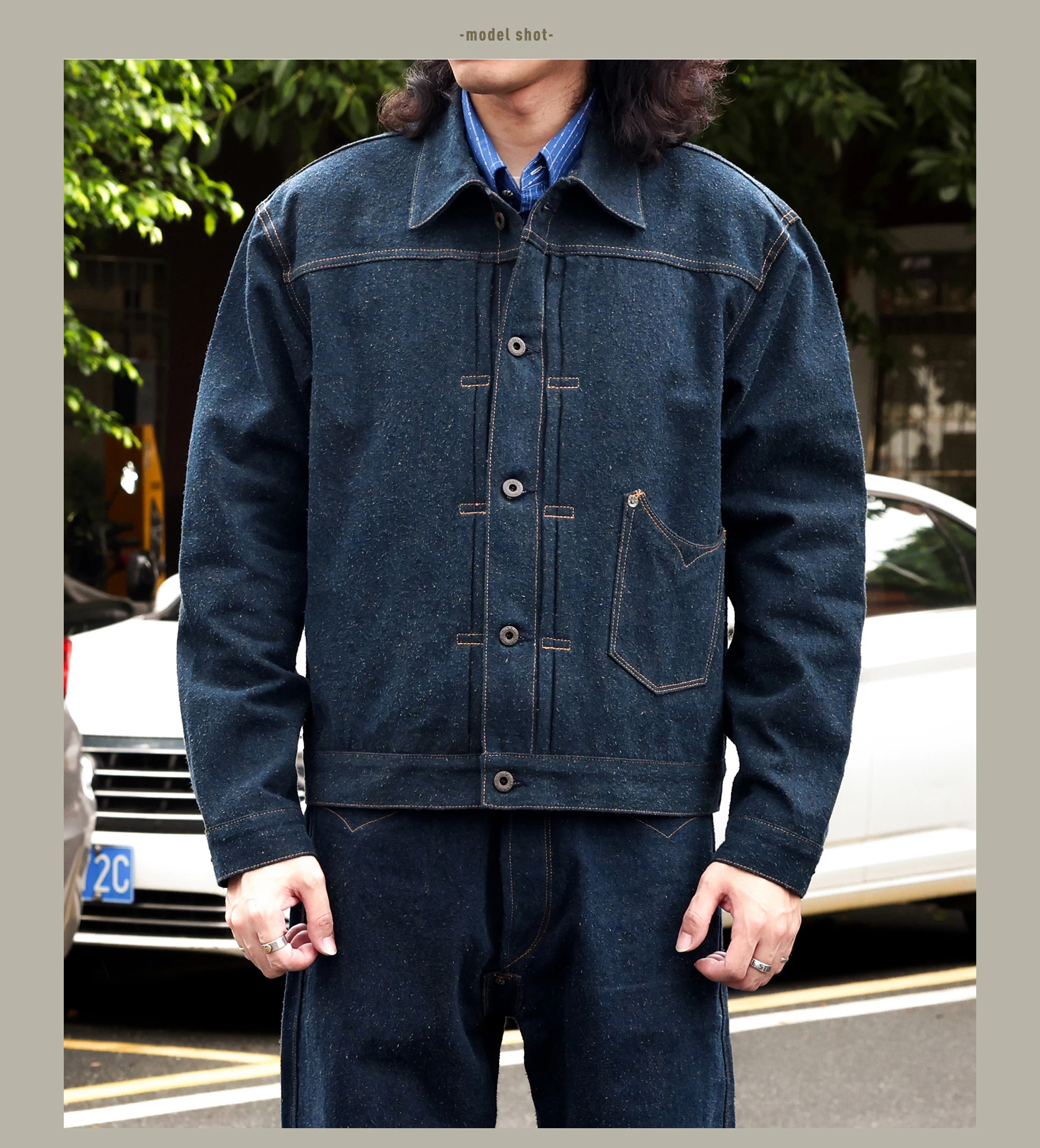 TYPE1-0003 Red Tornado Big Size 16oz Raw Denim Jacket High Quality Kakishibu Dyed Cotton  Casual Stylish Washed Coat