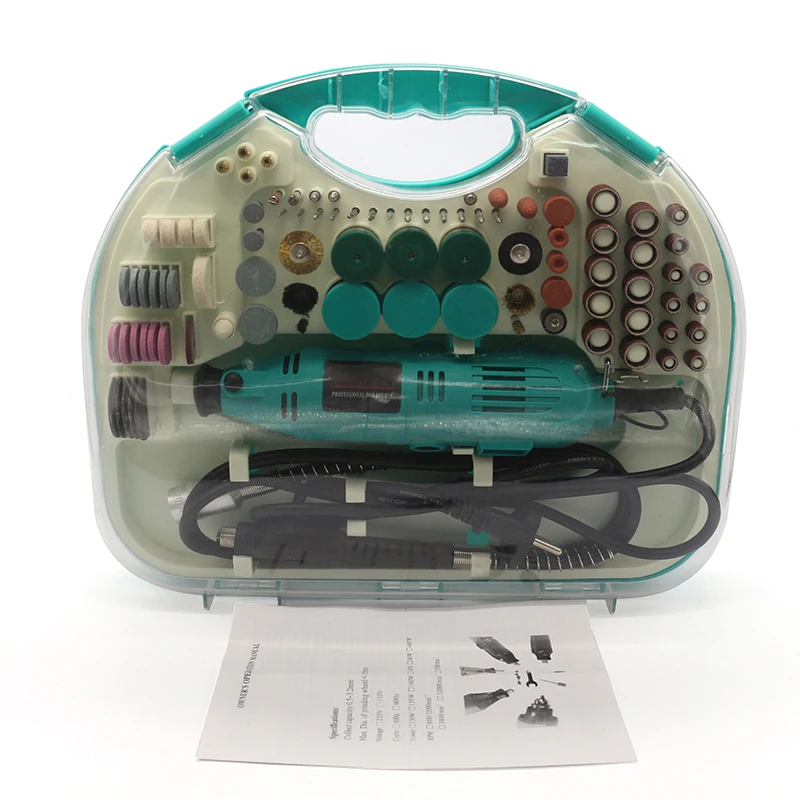 211 قطعة/مجموعة ماكينة طحن صغيرة متغيرة السرعة مجموعة أدوات دوارة مطحنة الخشب لتقوم بها بنفسك لصنفرة تلميع نحت لمجوهرات الكلمات