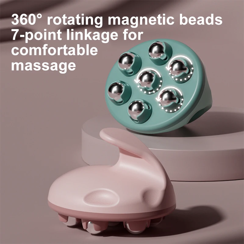 7-Bead Handheld Ball Massager Magnetic Bead Steel Ball Full Body Muscles Relax Portable Multifunctional Roller Massage Tools