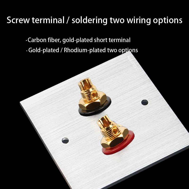 알루미늄 합금 순동 금도금 터미널 컵 바나나 잭 소켓 바인딩 포스트 스피커 박스 플러그 커넥터 레드 + 블랙 86mm