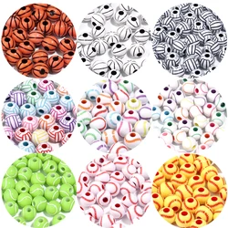 50pcs/lot Acrylic Ball Beads Football Baseball Basketball Acrylic Beads Round Sport Ball Spacer Beads For DIY Jewelry Making
