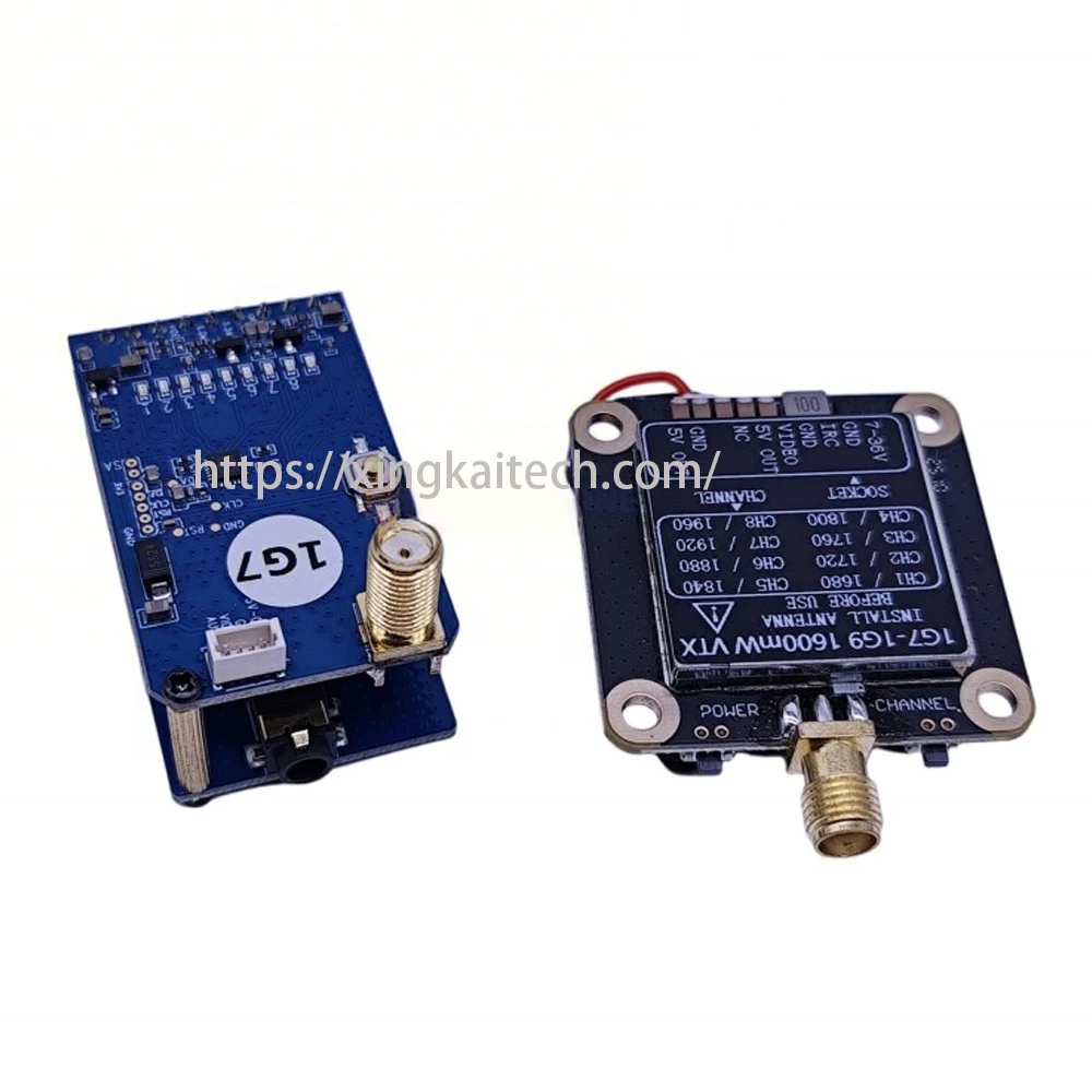 

1.7G 1.6W VTX 1.7-1.9Ghz 1680-1960MHz VRX 9CH 1.7Ghz Video Transmitter and Receiver Module PAL / NTSC for FPV Goggles Fatshark