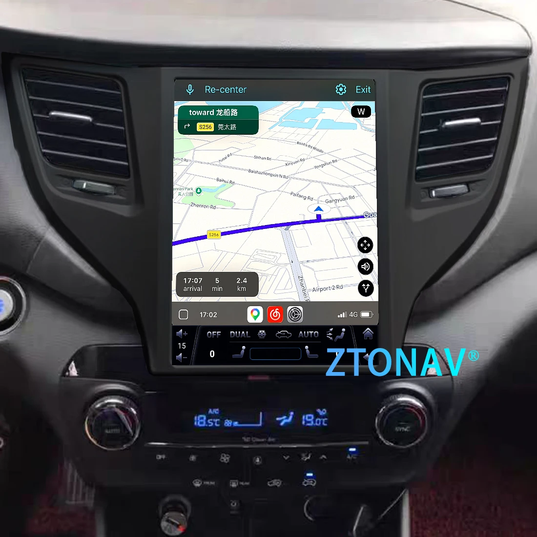 Car Stereo For Hyundai Tucson 2015 2016 2017 2018 Tesla Screen Radio Android Screen Car Media Player GPS Navi Auto Headunit