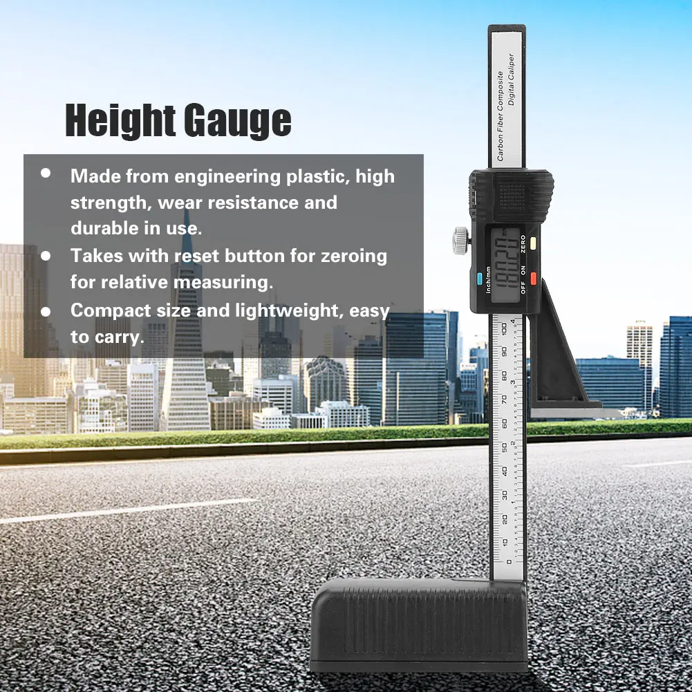 Depth Gauge Digital Height Gauge Height Caliper 0-150mm Digital Precision Height Aperture Depth Gauge with Magnetic Base