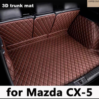 Car Trunk Mats For Mazda CX-5 CX5 KF 2017~2023 Tray Carpet Interior Trunk Window Pads Waterproof Protective Pad Car Accessories