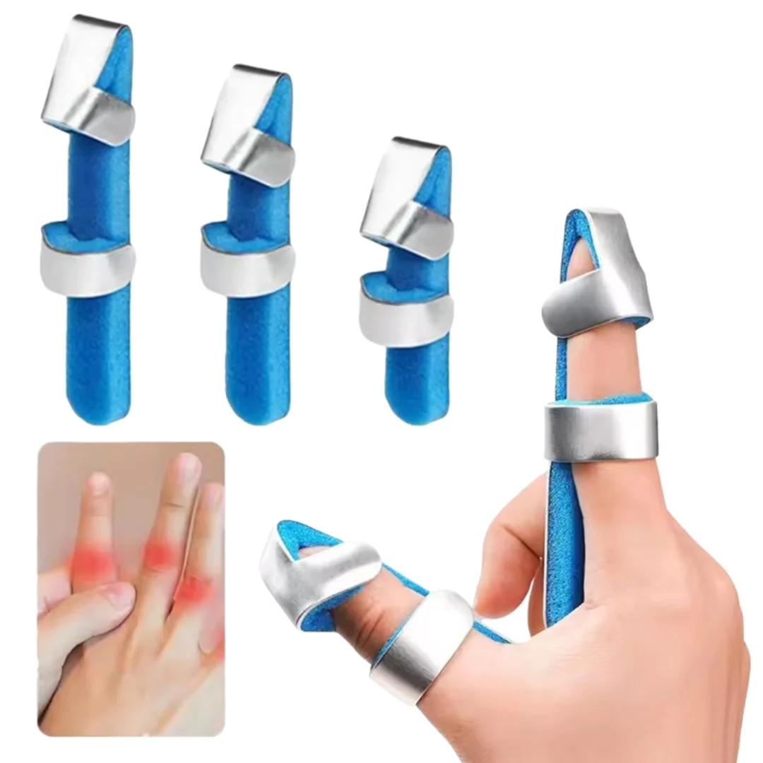 1pcs Aluminum Alloy Finger Fixing Splint with Sponge Finger Support Brace Finger Stabilizer Finger Joint Sprain Protective Cover