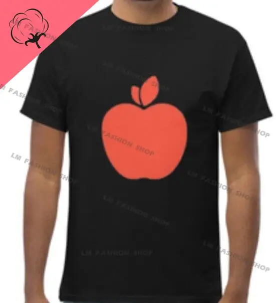 Simple Red Apple Graphic Graphic TShirts Men's Clothing Short Sleeve Tops Cotton Tees Women's Printed T-Shirt