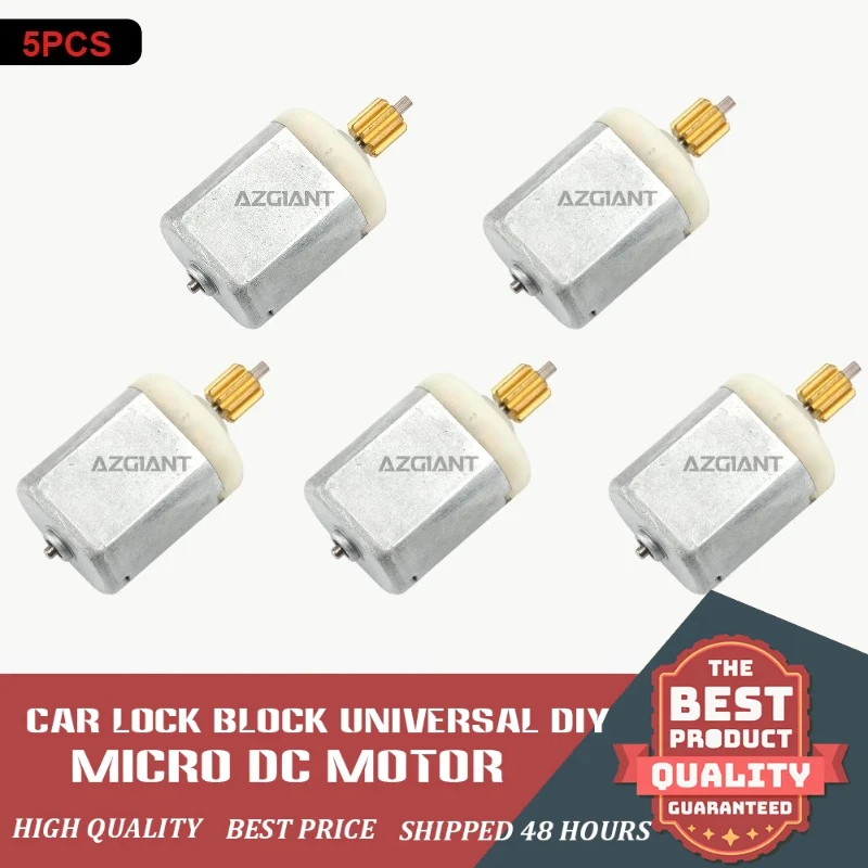 AZGIANT 5pcs Mini Motor DC 12V 48mm Long Axis Round Shaft 9T Copper Carbon Brush Low Noise Stable Operation DIY Toy bulk sale