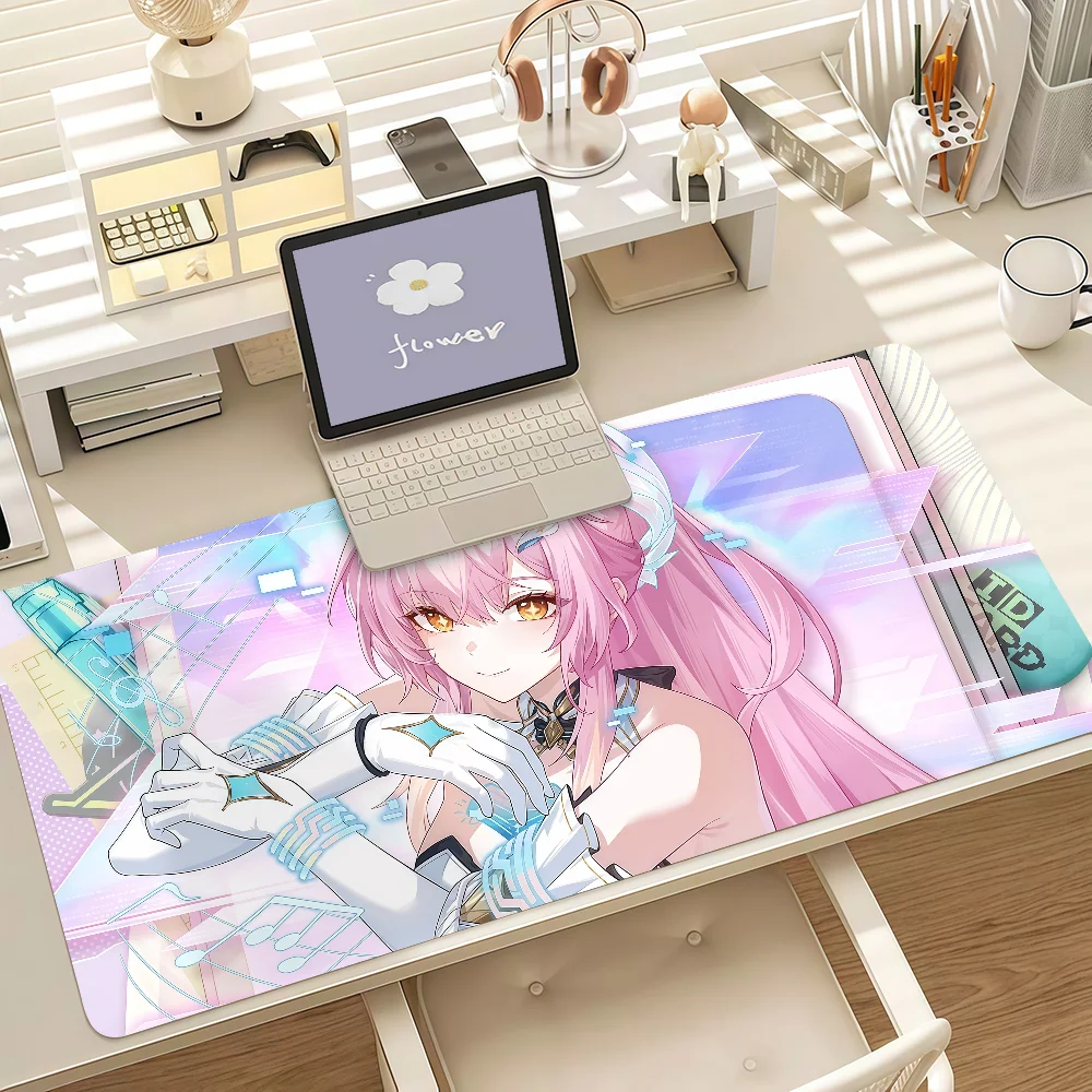 Wuthering Waves Aemeath Pink Hair Anime Girl Large Mousepad Mice Mat Desk Mat Keyboard Gaming Laptop Table Decor Home Office