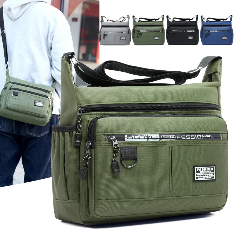 

Multi-layer Pocket Design Oxford Shoulder Bag Large Capacity Men's Casual Fashion Single Shoulder Crossbody Luxury Messenger Bag