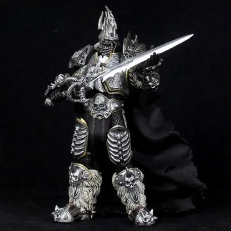 World of Warcraft Frostmourne Action Figure Standing Lich King Arthas Death Knight Model Animation Desktop Gift Toys for Kids