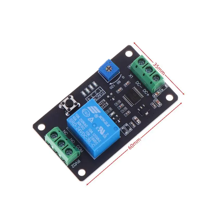 Timer Relay Module Adjustable Delay On Off Switch Self Locking Timing Function for DIY Electronic Projects and Automation Use