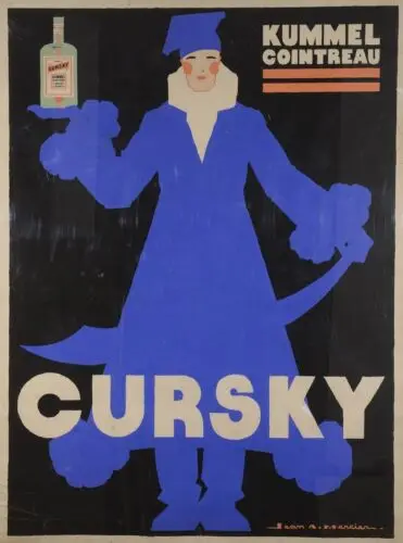 Cointreau Liqueur Cursky advertisment Retro Metal Wall Plaque Vintage sign