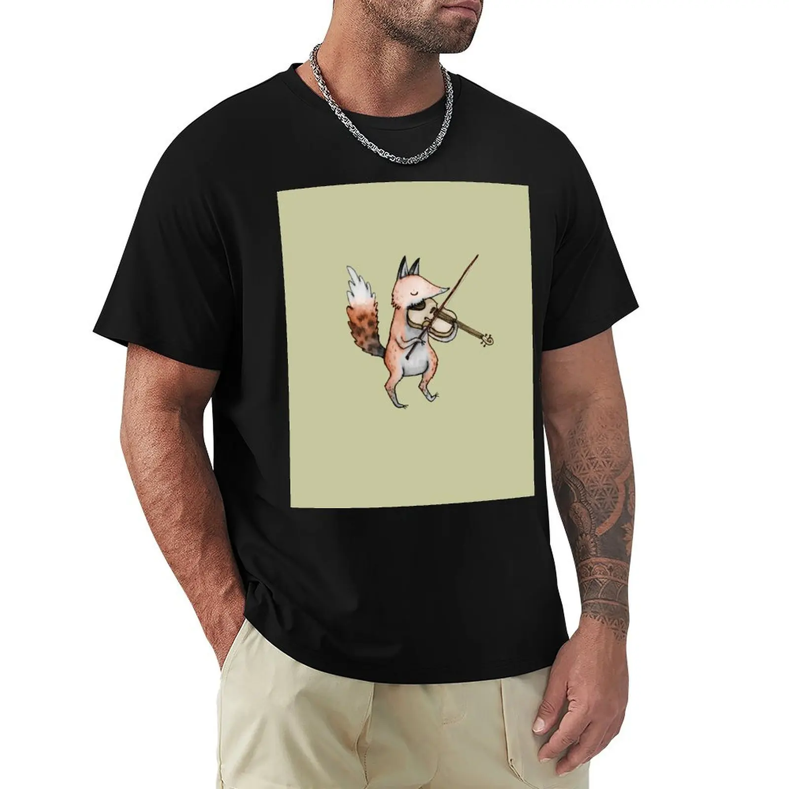

Violin Fox T-Shirt Personalized t-shirt shirts graphic tee anime figures boys whites mens graphic t-shirts anime