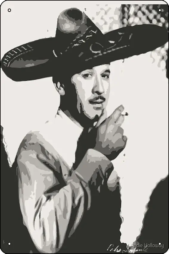 Pedro Infante Poster Metal Tin Sign Plaque Man Cave Wall 8x12 Inch Wall Art Decoration