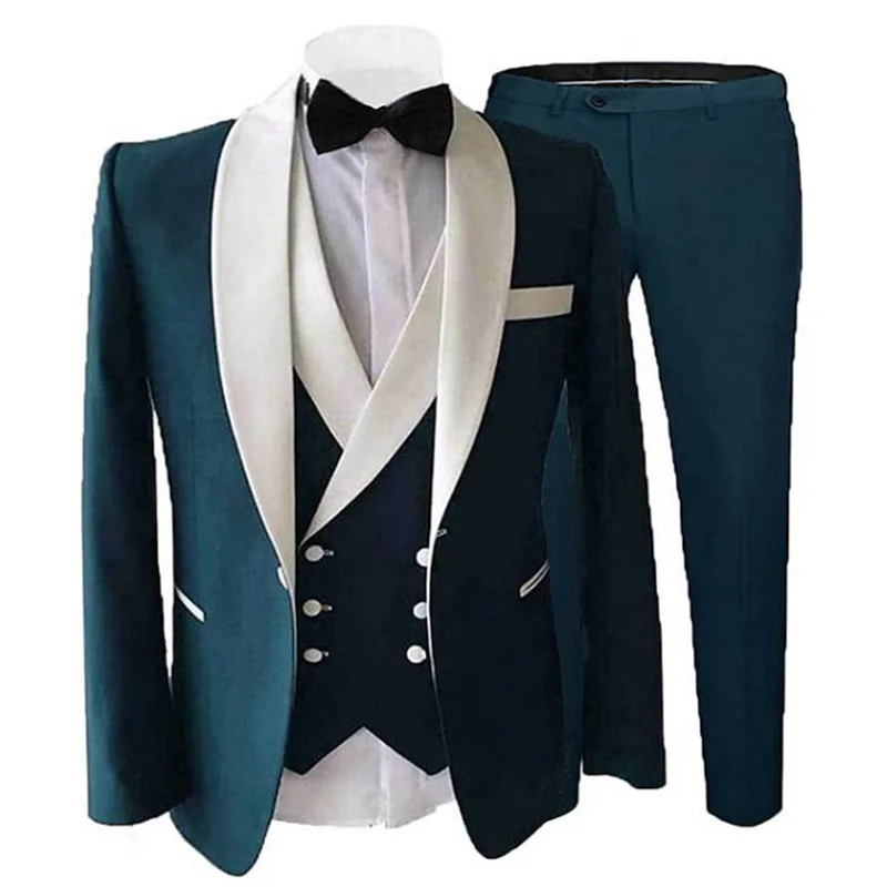 Trajes De negocios formales para hombres, Trajes De 3 piezas, chaqueta, chaleco, pantalones, Trajes De boda personalizados, Burdeos