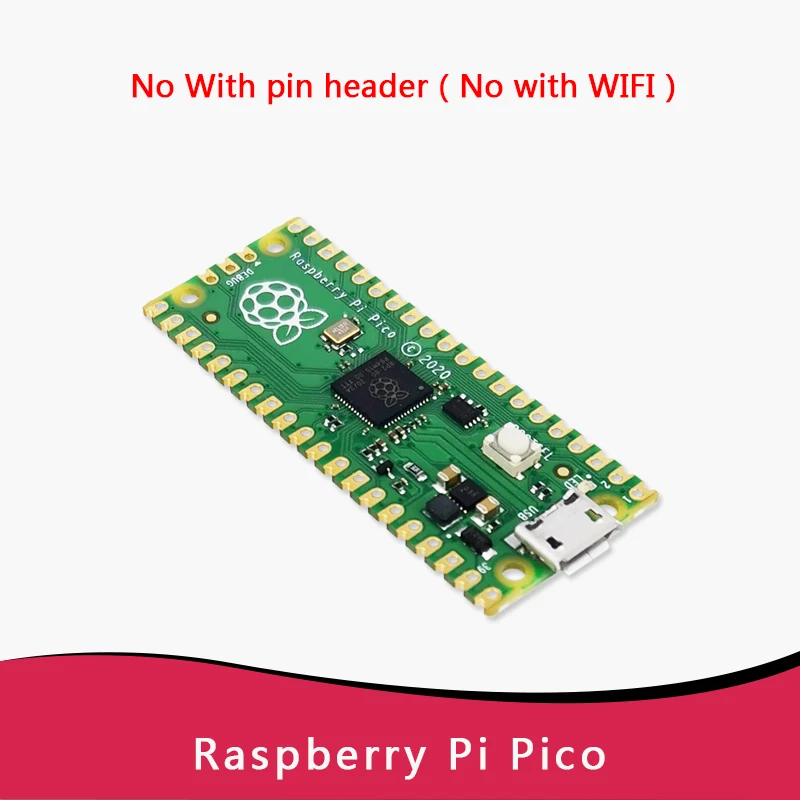 Raspberry Pi Pico W com placa de desenvolvimento WiFi sem fio, cabeçalho Pin, Suporta MciroPython, C ++, Original