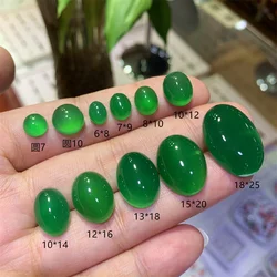 Oval and Round Natural Green Chalcedony 4*6mm To 15*20mm Loose Gemstone for Jewelry Shop Wholesale Price Loose Gemstone Supplier