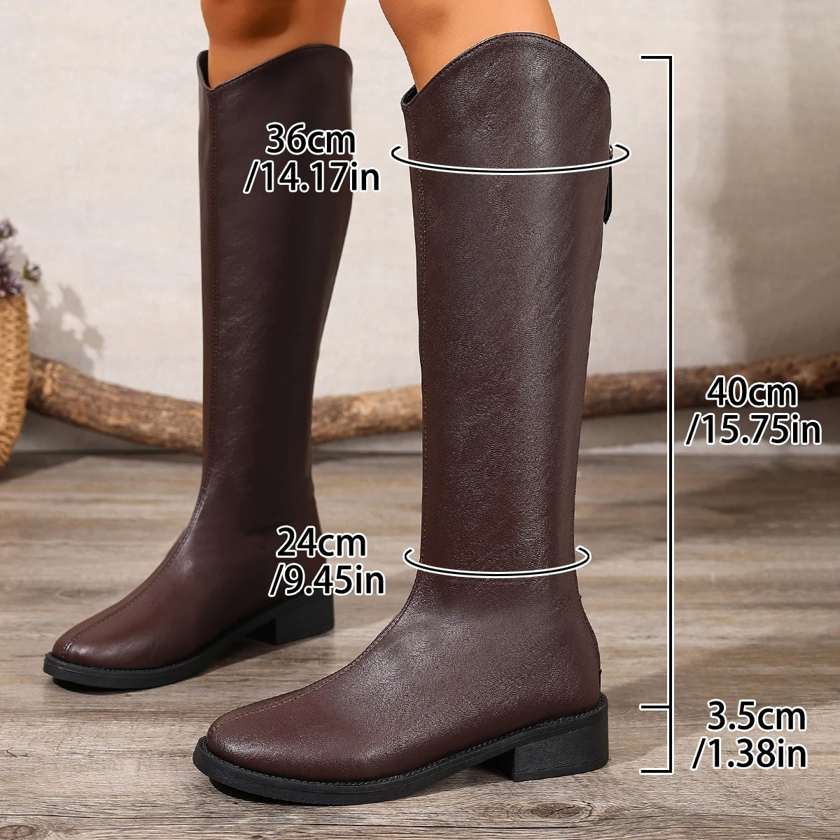 

Spring and Autumn Round Toe Sexy/comfortable Knee High Boots Fashionable New Warm Plus Size Women's Casual Fashion Boots