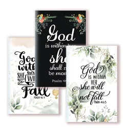 A5 Notebook Note Book Psalm 46 5 NIV - God is Within Her She Will Not Fall - Bible Verse Quote Notepad For Girls Gifts Faith