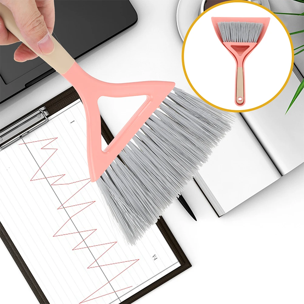 

1 set Mini Broom Dustpan Set Plastic Odor Resistant Stain Resistant Easy Clean Household Cleaning Supplies Hanging Hole Space