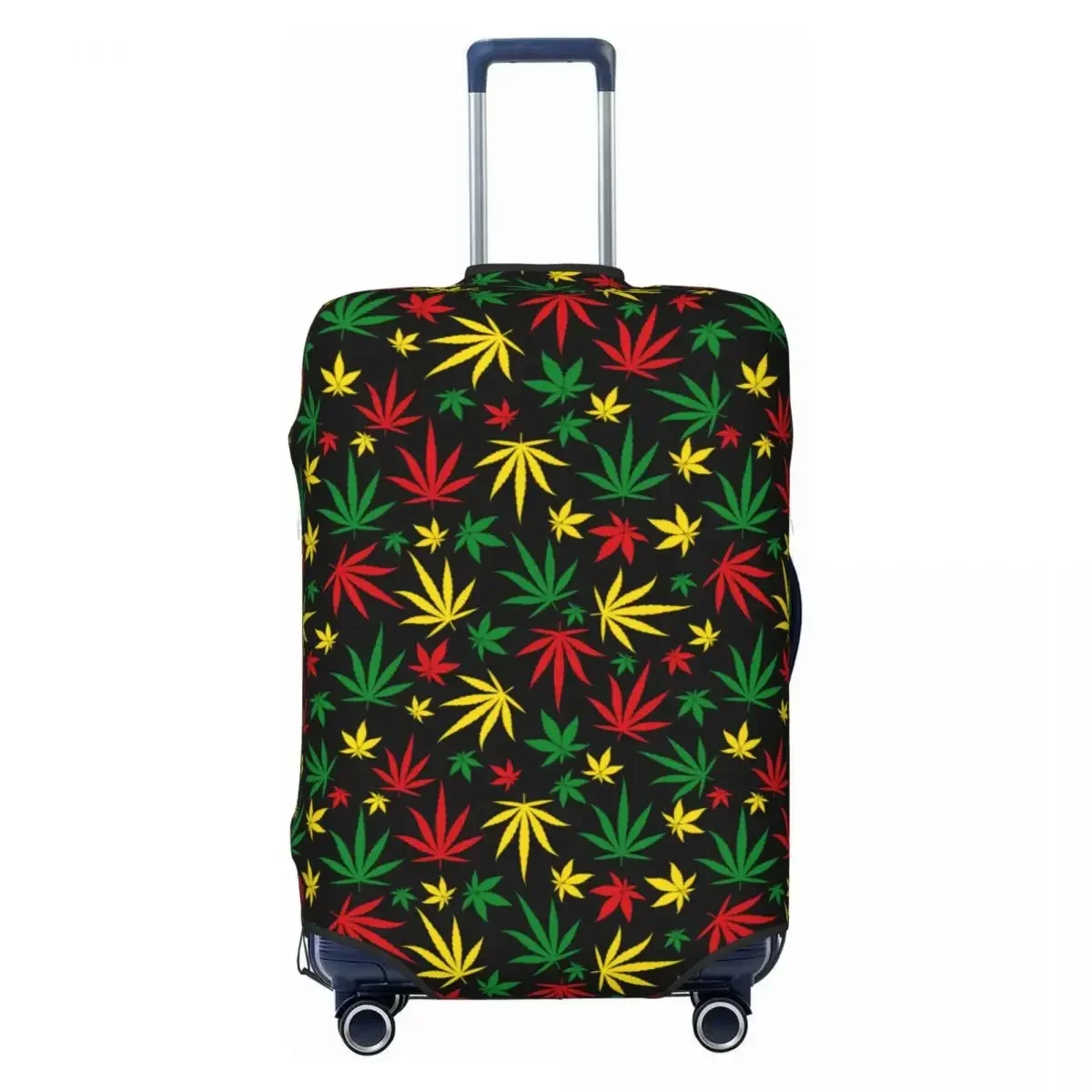 Custom Jamaica Reggae Rasta Stripe Luggage Cover Protector Funny Travel Suitcase Covers for 18-32 Inch