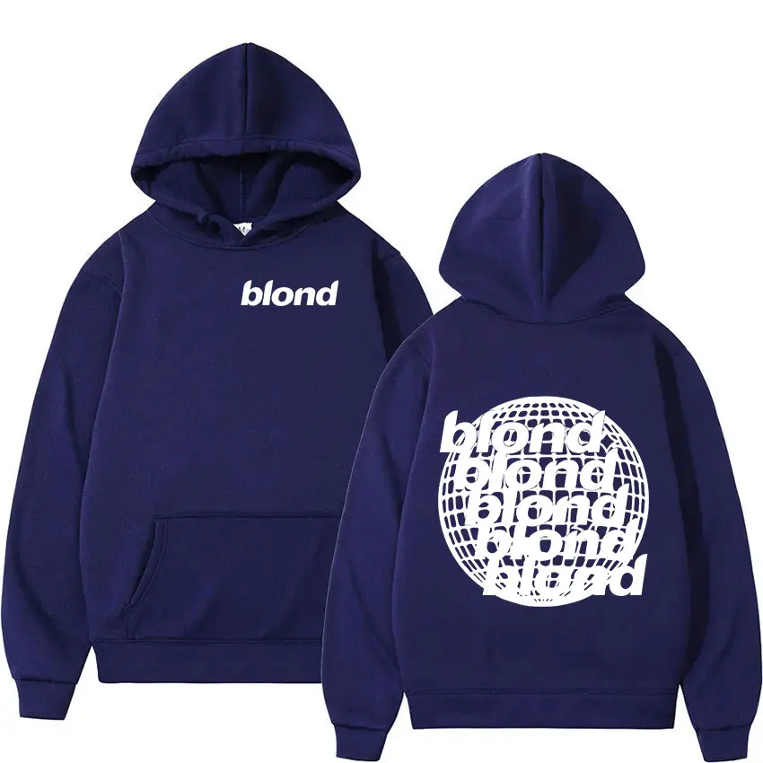 Sudadera con capucha con estampado de rapero Frank para hombre, jersey de Hip Hop a la moda con diseño de océano, sudadera informal Unisex rubia de gran tamaño, ropa de calle