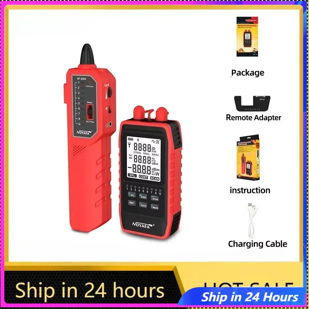 

English Version ZHOUCE NF-908S/L Optical Power Meter Network Line Finder Cable Wire Tracker OPM Visual Fault Locator Network Cab