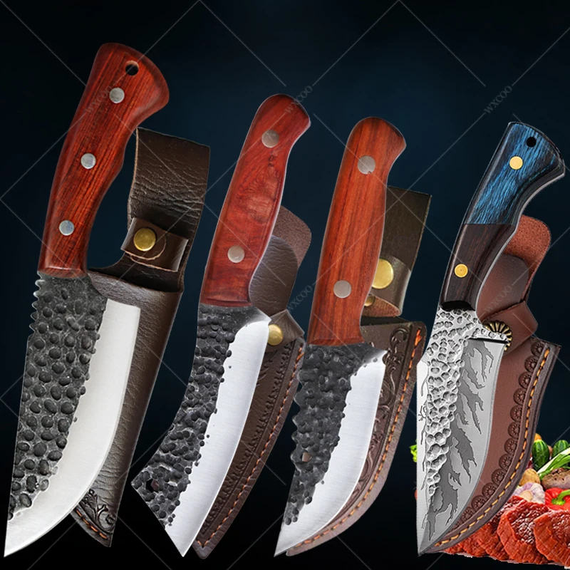 

Stainless Steel Meat Fruit Vegetables Fish Chef Knife Forged Butcher's Boning Knife Meat Cleaver Kitchen Vegetable Slicer