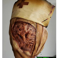 Bulex Hot Game Silent Hill Faceless Nurse Cosplay Mask Horror Bloody Latex Masks Halloween Costume Props for Adult High Quali BF