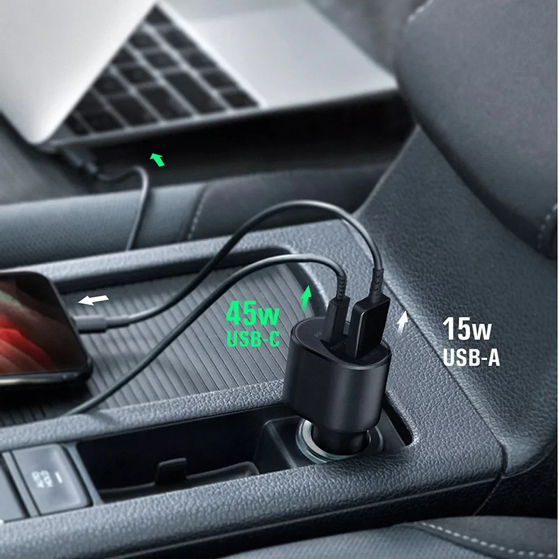 EP-L5300 Fast Samsung Car Charger Type C 45W 15W S25 FE S25 S24 Ultra Plus S20 S22 S23 A56 A15 A12 A34 A52 A14 Z Fold Z Flip 7 6 - náhled 3