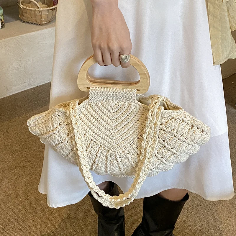 Fashion Bohemian Style Hollow Woven Handbag Shell Bag 2026 New Vacation Shoulder Bag Fashion Crossbody bag