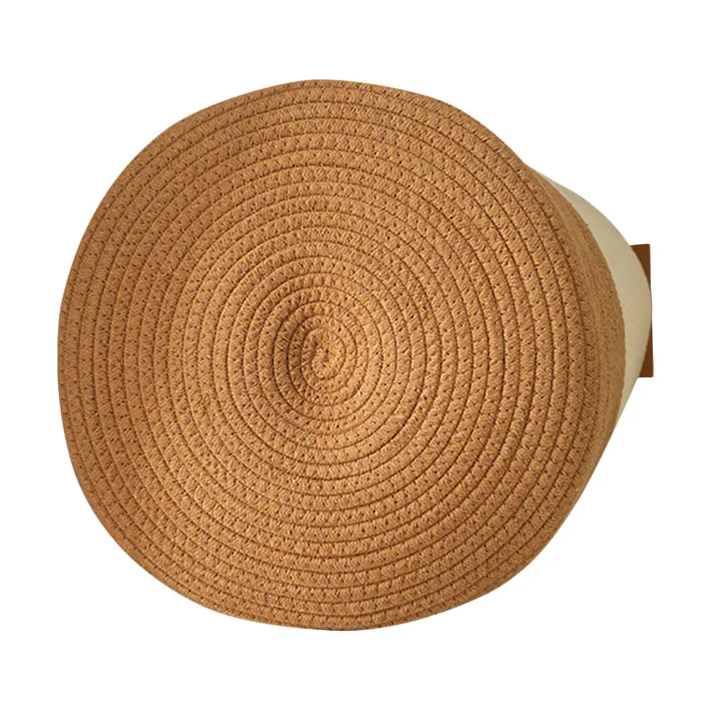 

Cotton Rope Storage Large Capacity Laundry Basket Home ganization Weaving Basket Dirty Clothes Holder Multi Purpose Storage