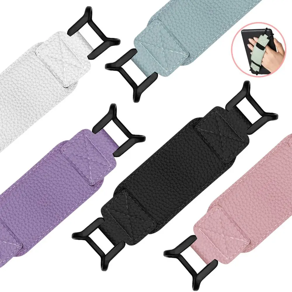 PU Leather Secure Hand Strap Versatile Anti Drop eReader Holder Portable for Kindle/Kobo/Voyaga/Lenovo/Sony 6-8