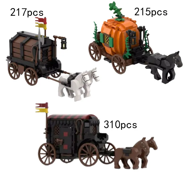 

In stock MOC 217 310 215pcs small particle building block carriage decoration toy ornament gift set