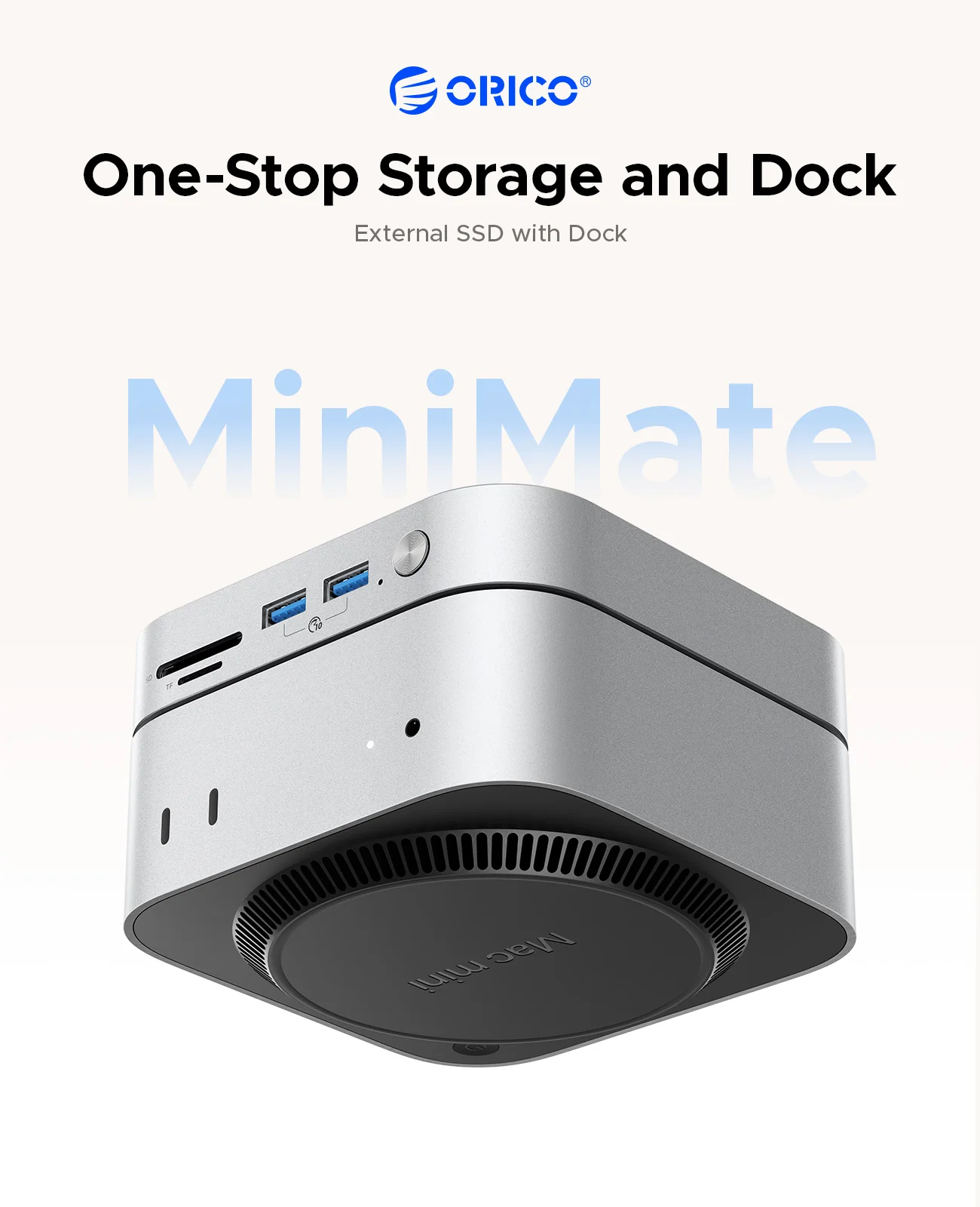 ORICO MiniMate USB4 40Gbps Storage Expansion Dock for Mac Mini M4&M4 Pro with SD/TF4.0 Built-in 512G 1T 2T 4T 8T SSD