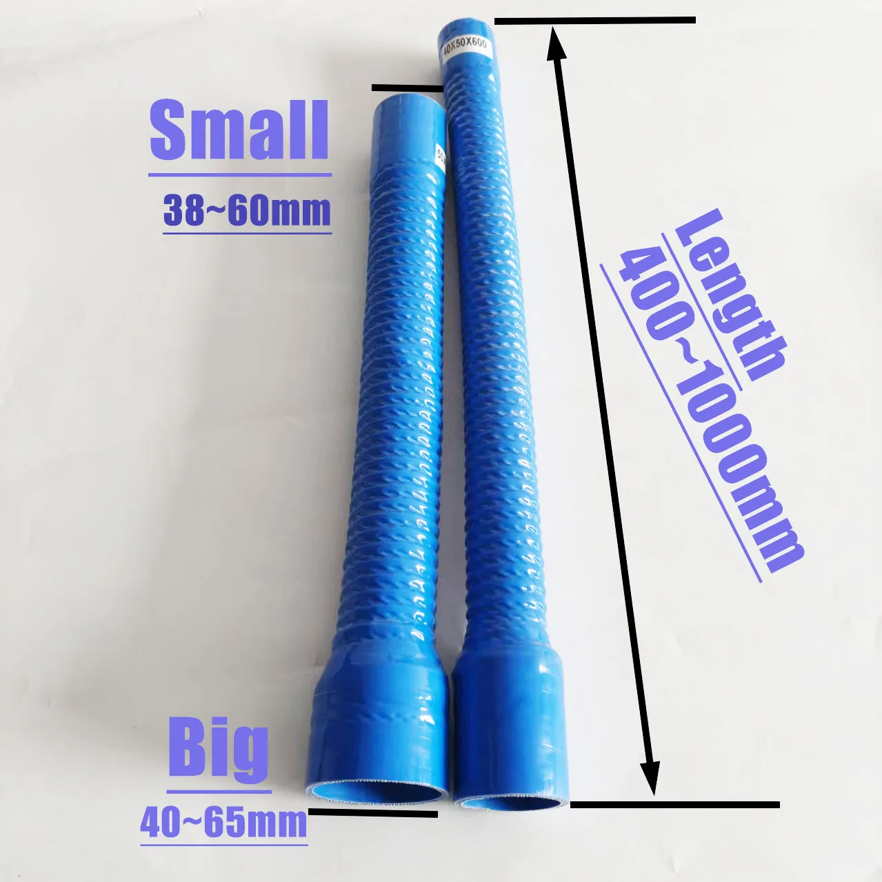 Blue variable diameter steel wire corrugated tube silicone hose intercooler connecting pipe，intake pipe，water pipe