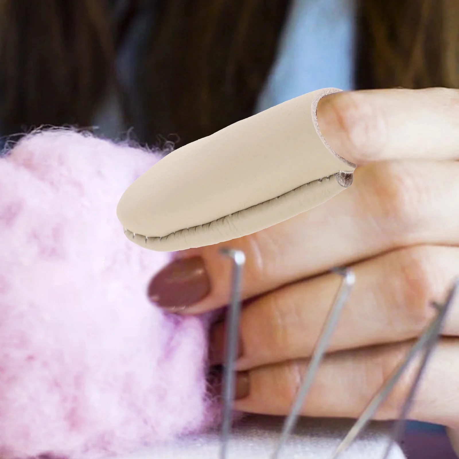 

10Pcs PU Finger Cots Thimble Finger Protectors Needle Felting Sewing Craft Tools Quilting Thimbles Sewing Supplies