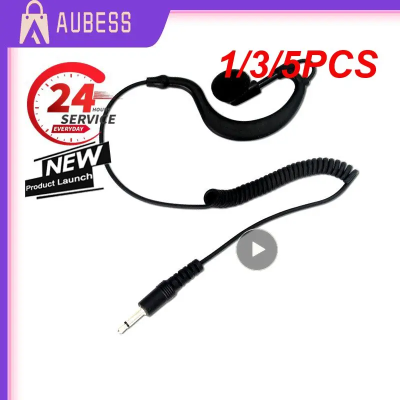 1/3/5PCS Listen Only Earpiece With 3.5mm Plug For Walkie Talkie/Two Way Radio In Ear Stereo Wired Earphone For MP3 Smartphones