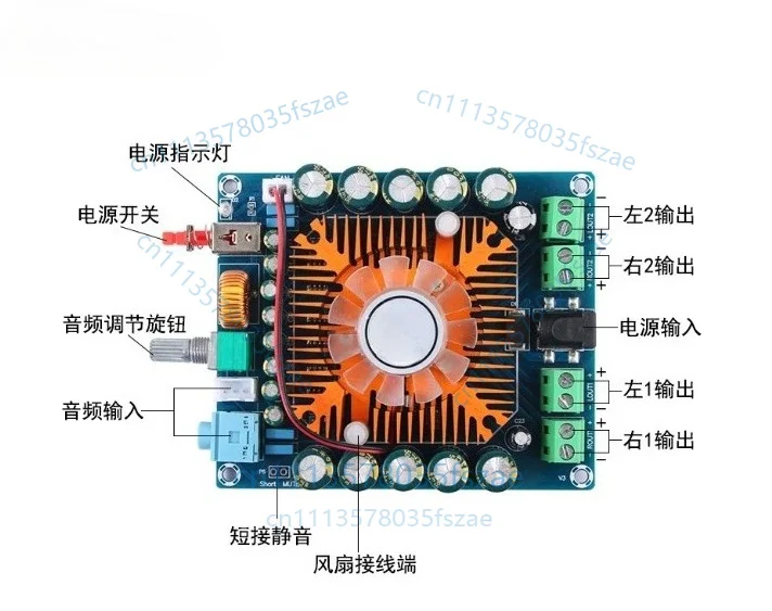 Accessories 1 pcs tda7850 digital power amplifier module four channels 4*50w, xh-m521
