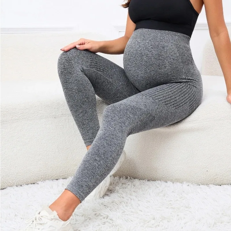 

Pregnant Women's Thin Bottoming Pants Spring And Summer New Maternity High Elastic Belly Support Pants